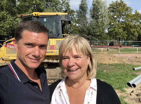 Aanleg kunstgrasveld Marke Aanleg kunstgrasveld Marke